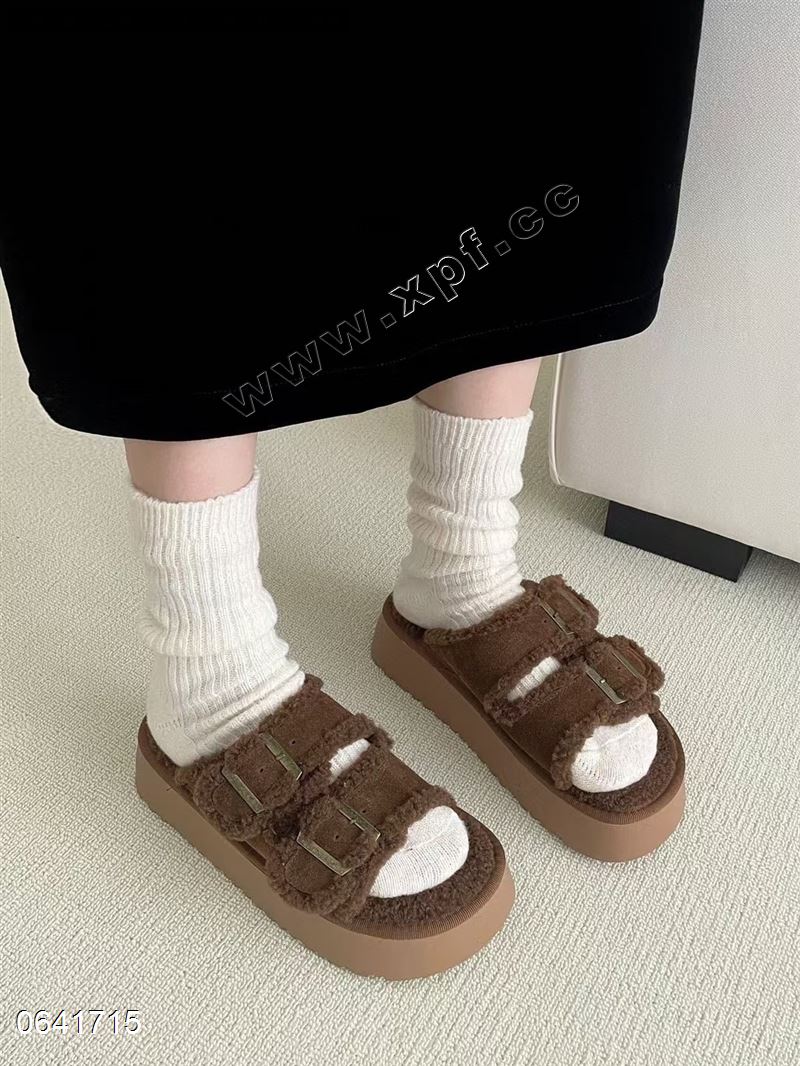 毛毛拖鞋9033  咖色66889棕色5677特价