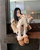 绒里磨砂皮拖鞋99-8