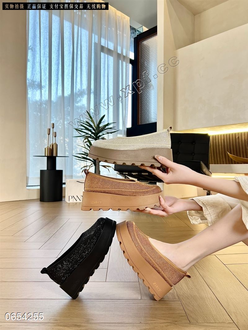 新款厚底松糕懒人一脚蹬鞋20258