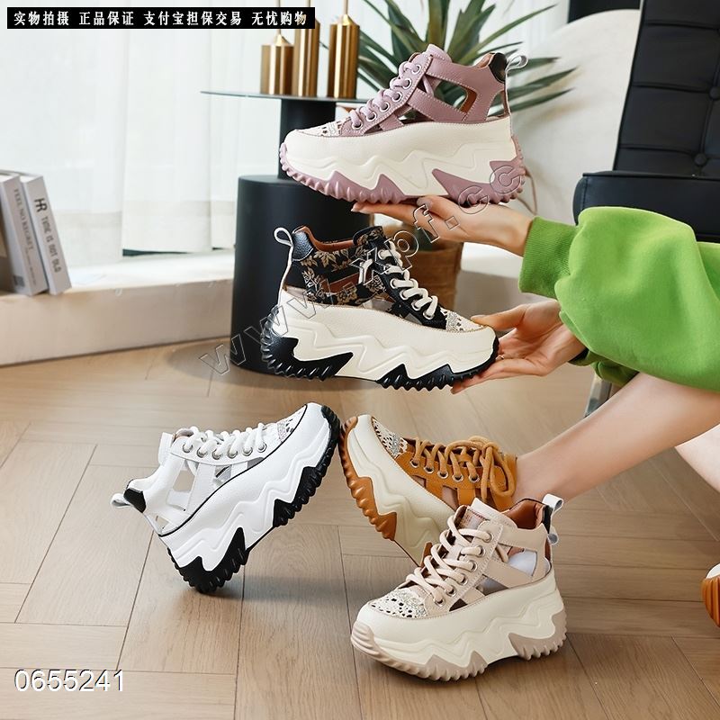 新款厚底高帮镂空罗马鞋9898