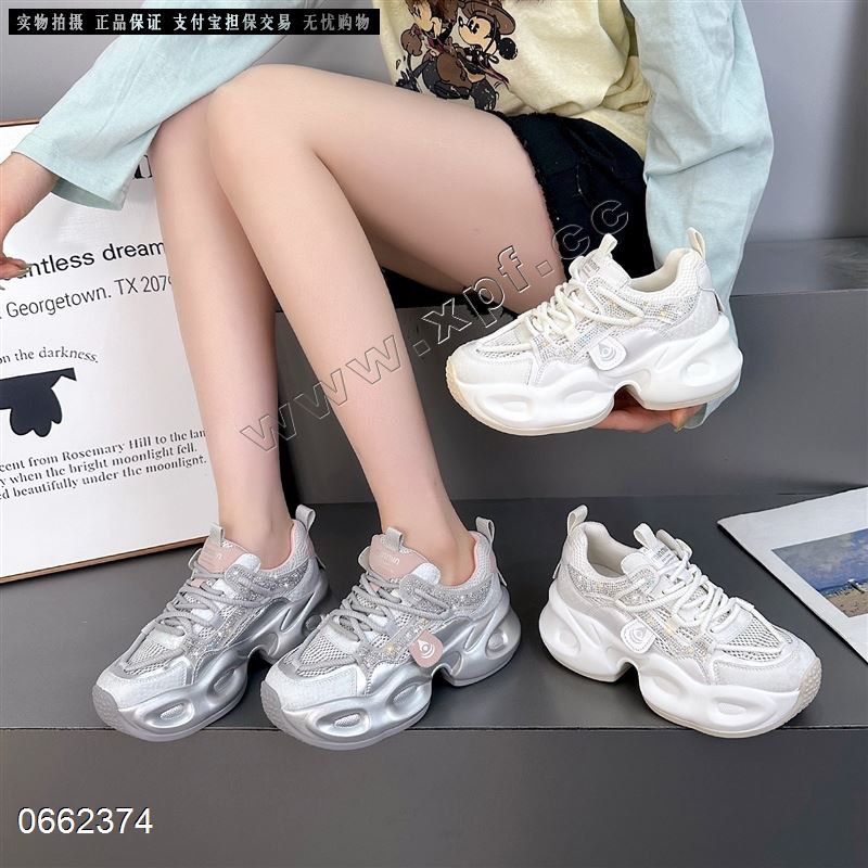 透气网软底老爹鞋