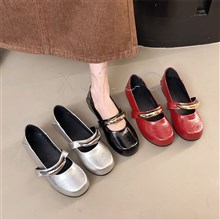 小发喵同款鎏金镶边平底鞋 8807