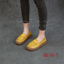 新款头层牛皮镂空单鞋8678-1