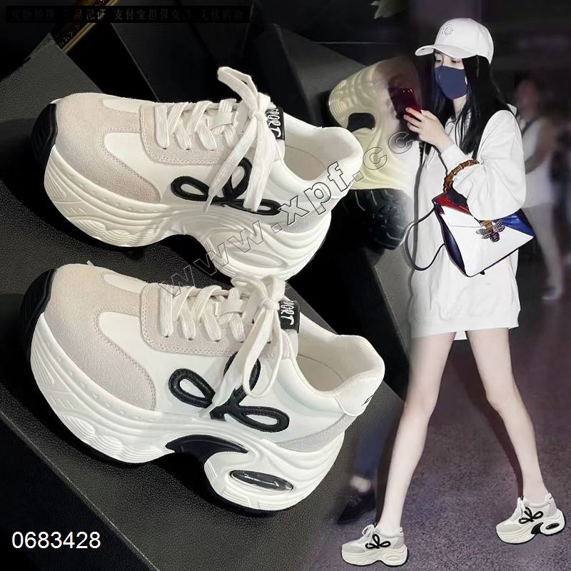 新款老爹鞋厚底内增高9CM运动休闲鞋 2581 跟高：6CM+3CM