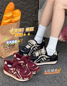 新款休闲鞋复古真皮德训鞋阿甘鞋 9966