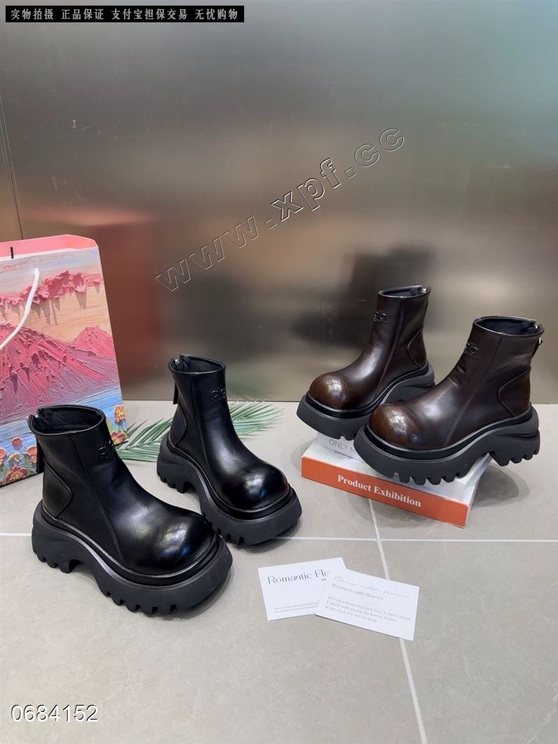 新款厚底短靴6638