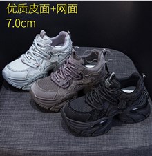 新款厚底内增高系带休闲鞋2957