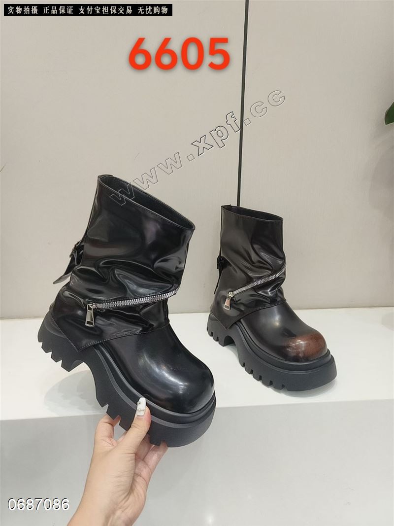 加绒短靴6605