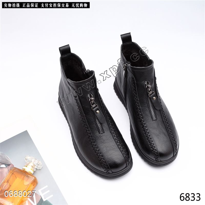 新款软底软面短靴6833