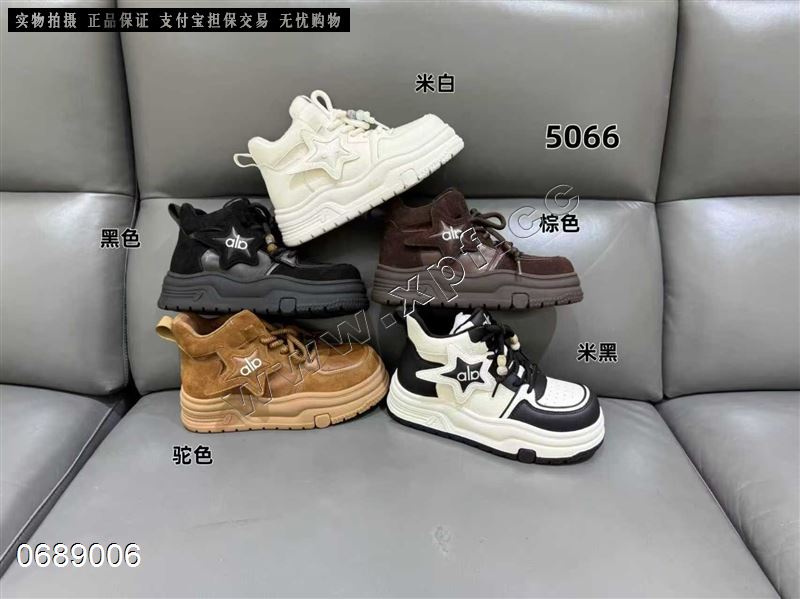 新款加绒保暖休闲板鞋复古潮流高帮运动鞋5066