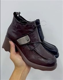 头层牛皮短靴