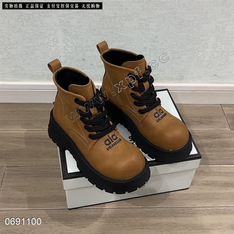 绒里厚底短靴980-6