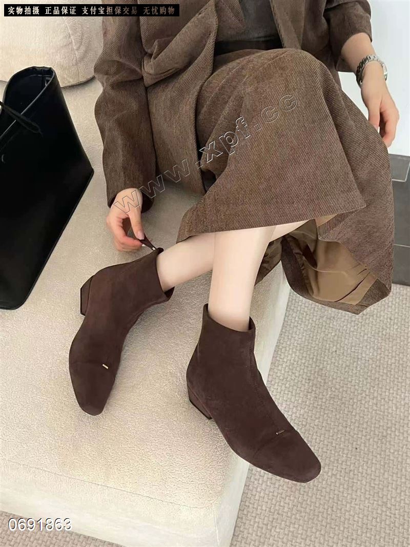 蛐蛐绒里短靴