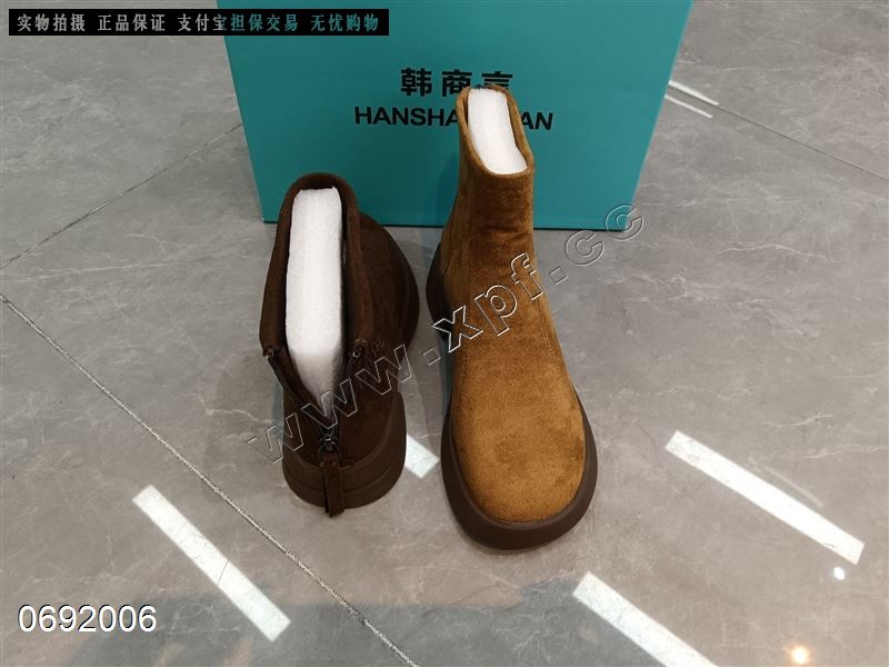 羊京绒加绒短靴