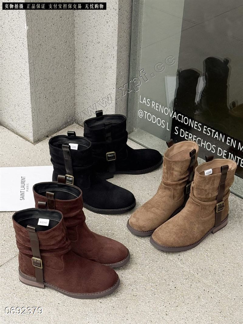 新款绒里短靴5368-1    蛐蛐绒内里