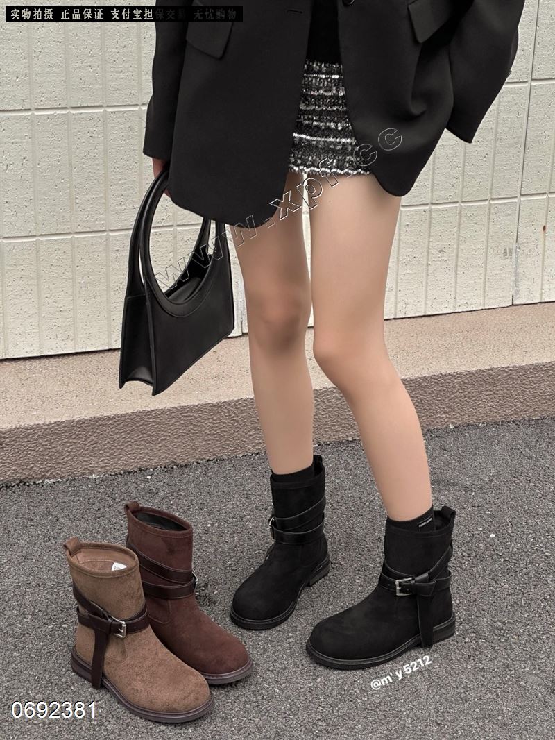 时尚短靴5212  蛐蛐绒