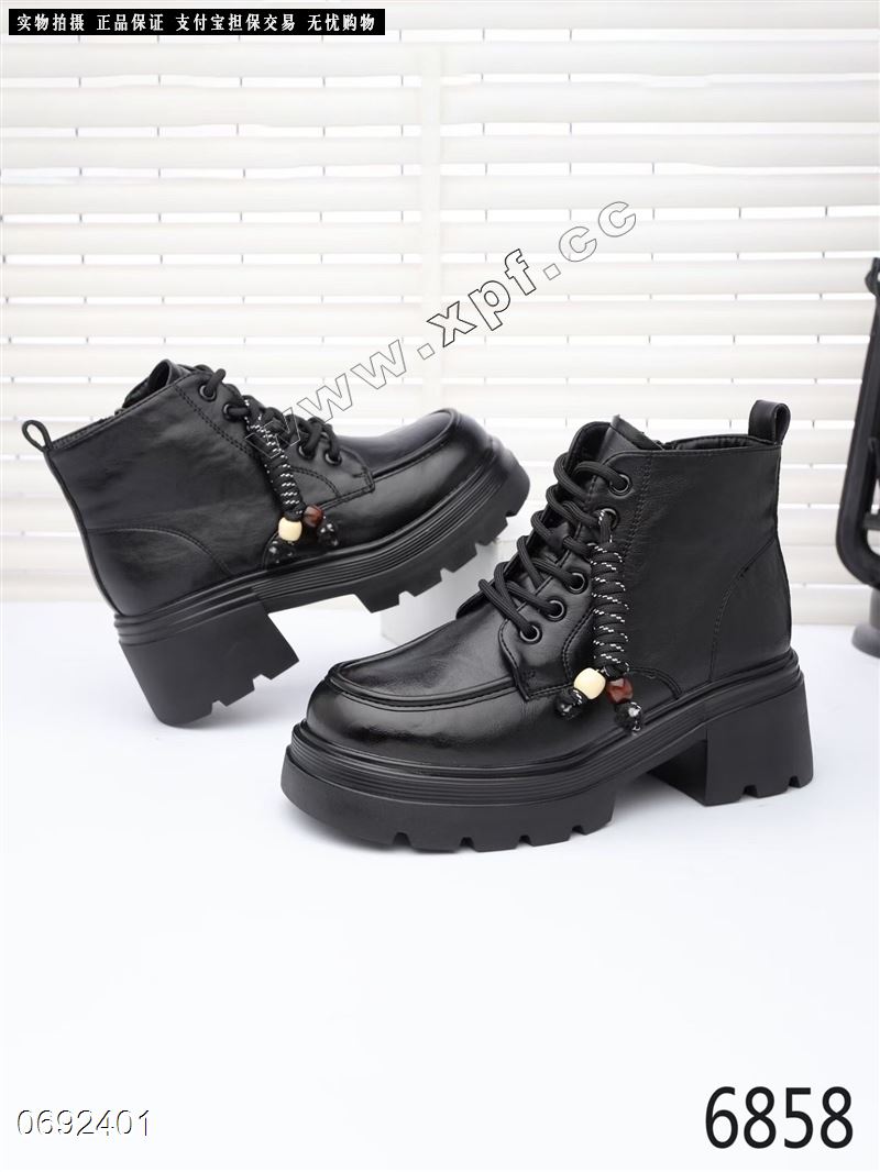 新款厚棉发泡底短靴6858