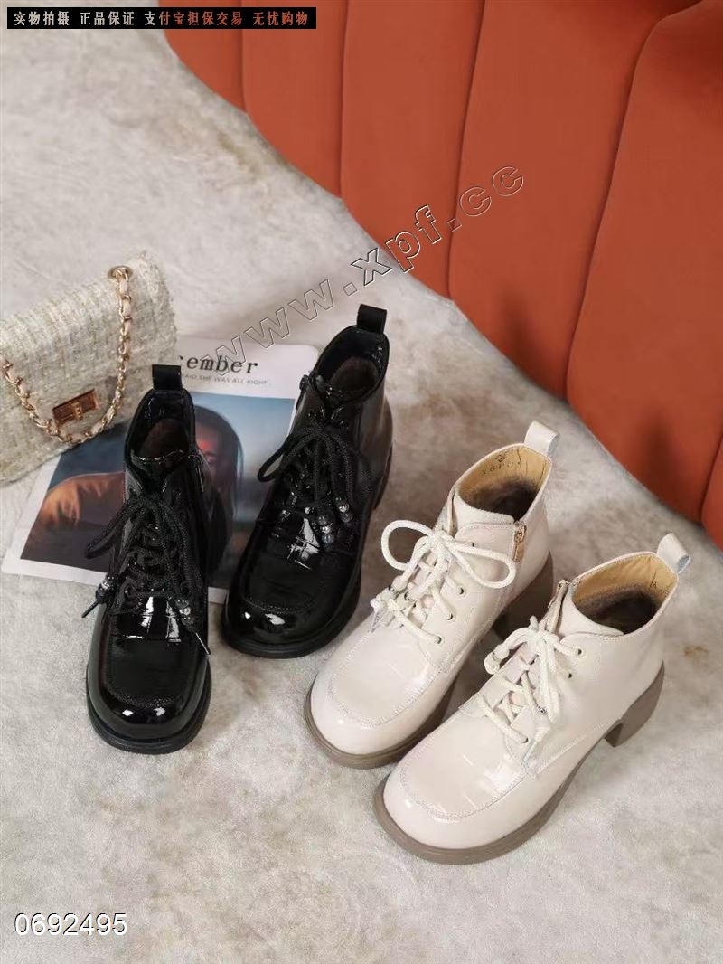 头层牛皮短靴  加棉