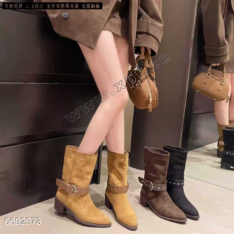 时尚加绒短靴09-302