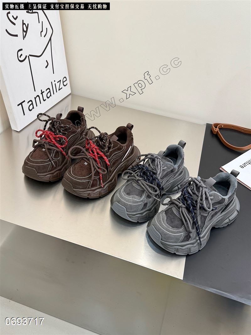 新款二棉绒里厚底休闲鞋老爹鞋9802