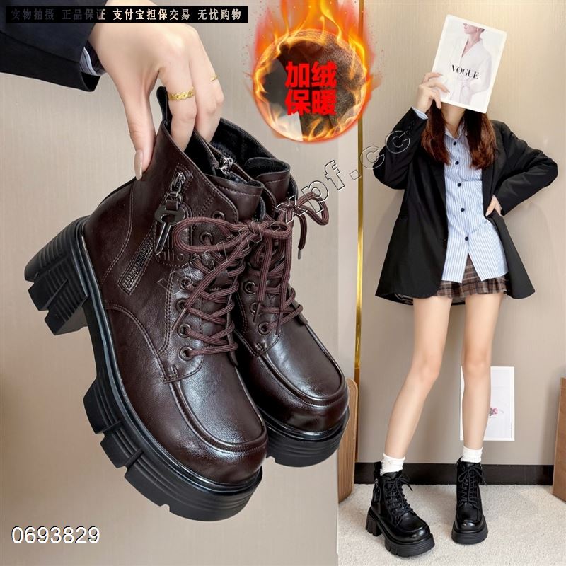 新款厚底绒里短靴A593