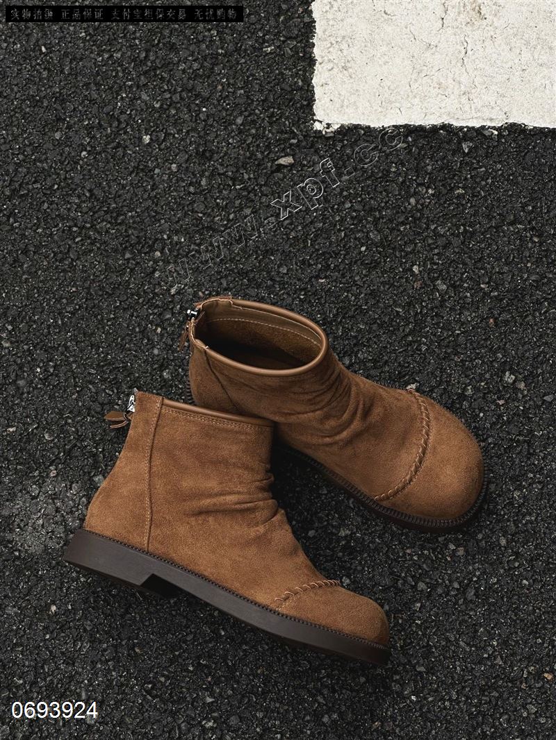 时尚羊京绒马丁靴6017-1