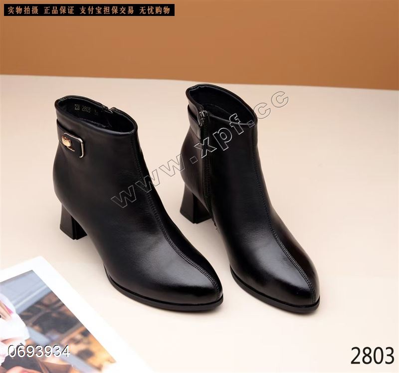 新款厚底绒里短靴2803