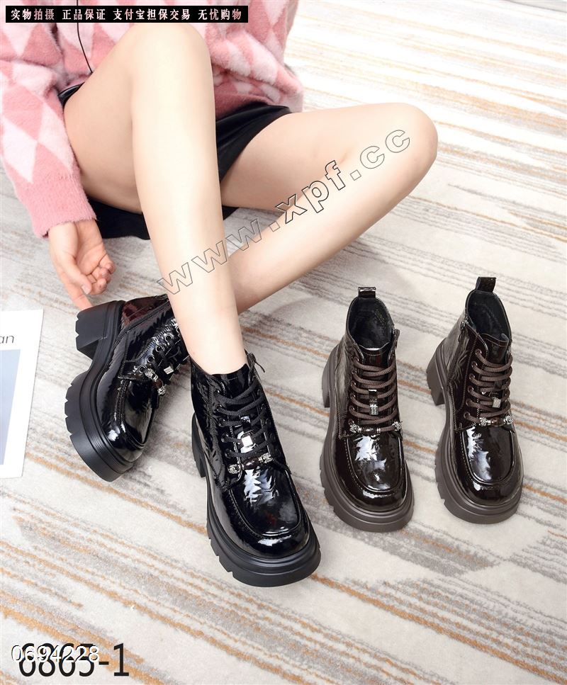 新款厚底绒里马丁靴6865-1