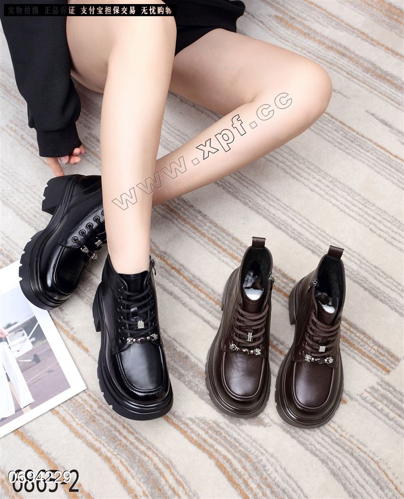 新款绒里短靴马丁靴6865-2