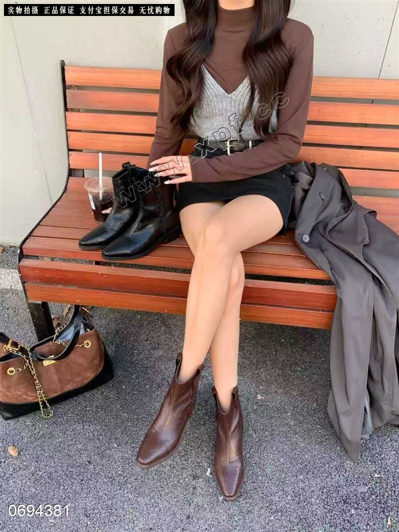 时尚布里短靴12-753