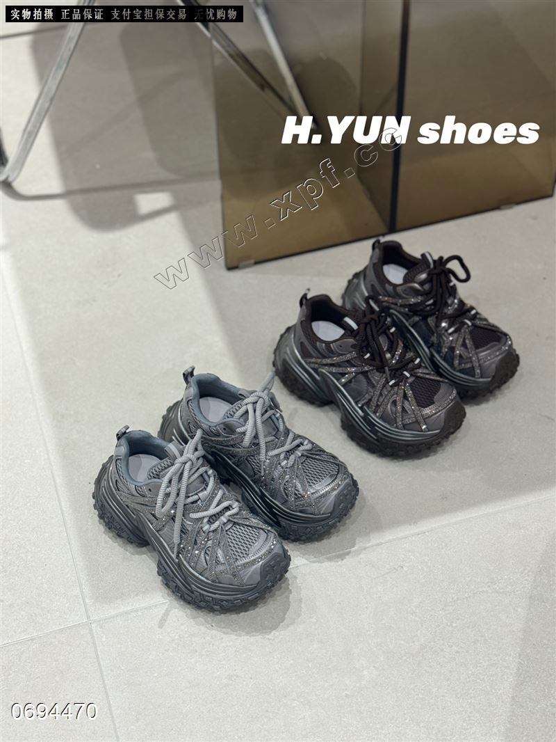 新款烫钻吸墨厚底巴家吸磨底老爹鞋275-21