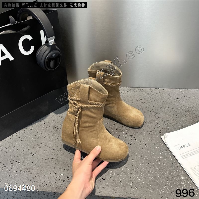 新款4CM内增高流苏勃肯小短靴996  单里