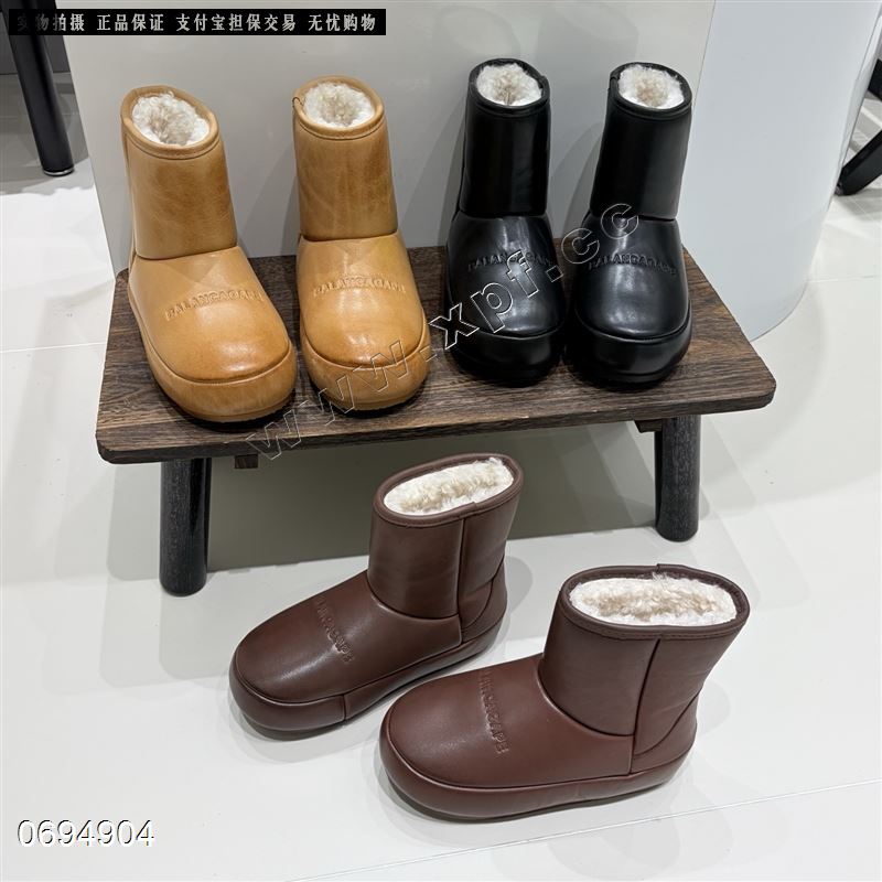 新款头层牛皮丑萌雪地靴面包鞋 662