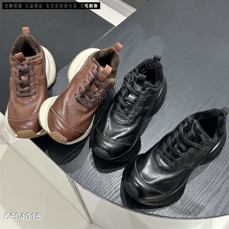 新款男女同款头层牛皮加绒巴黎小蛮腰529C 男款