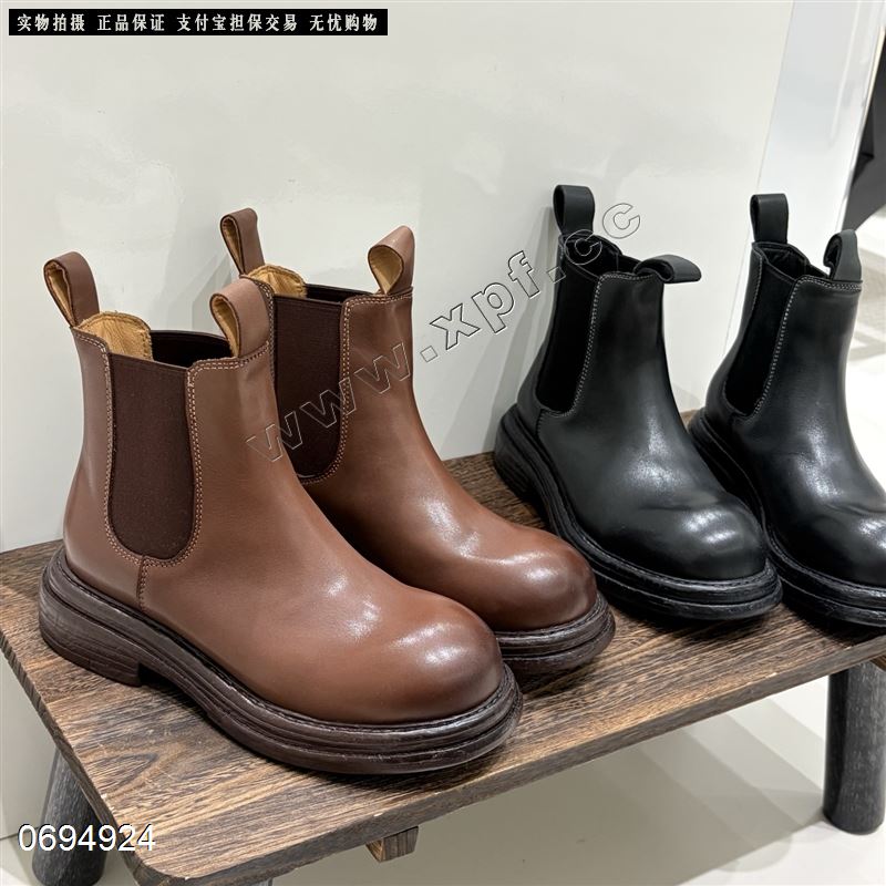 新款头层牛皮套筒马丁靴 短靴152P