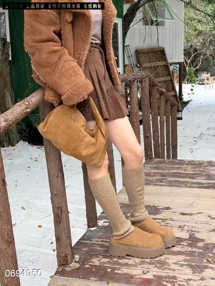 磨砂皮棉里包头拖鞋2321-1