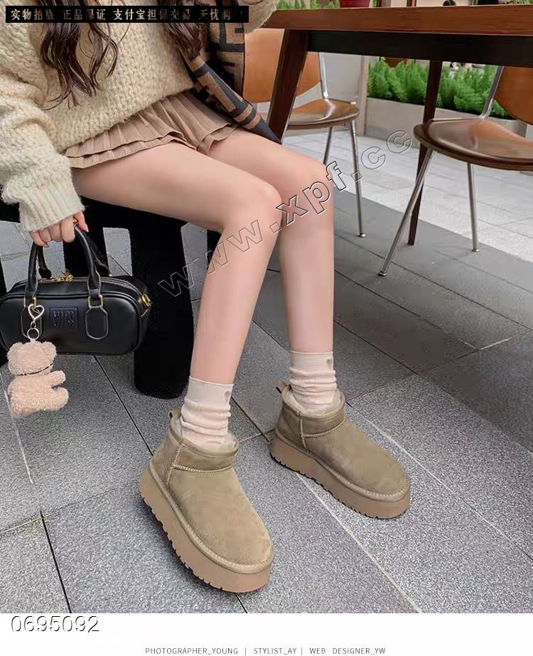 真皮羊毛雪地靴