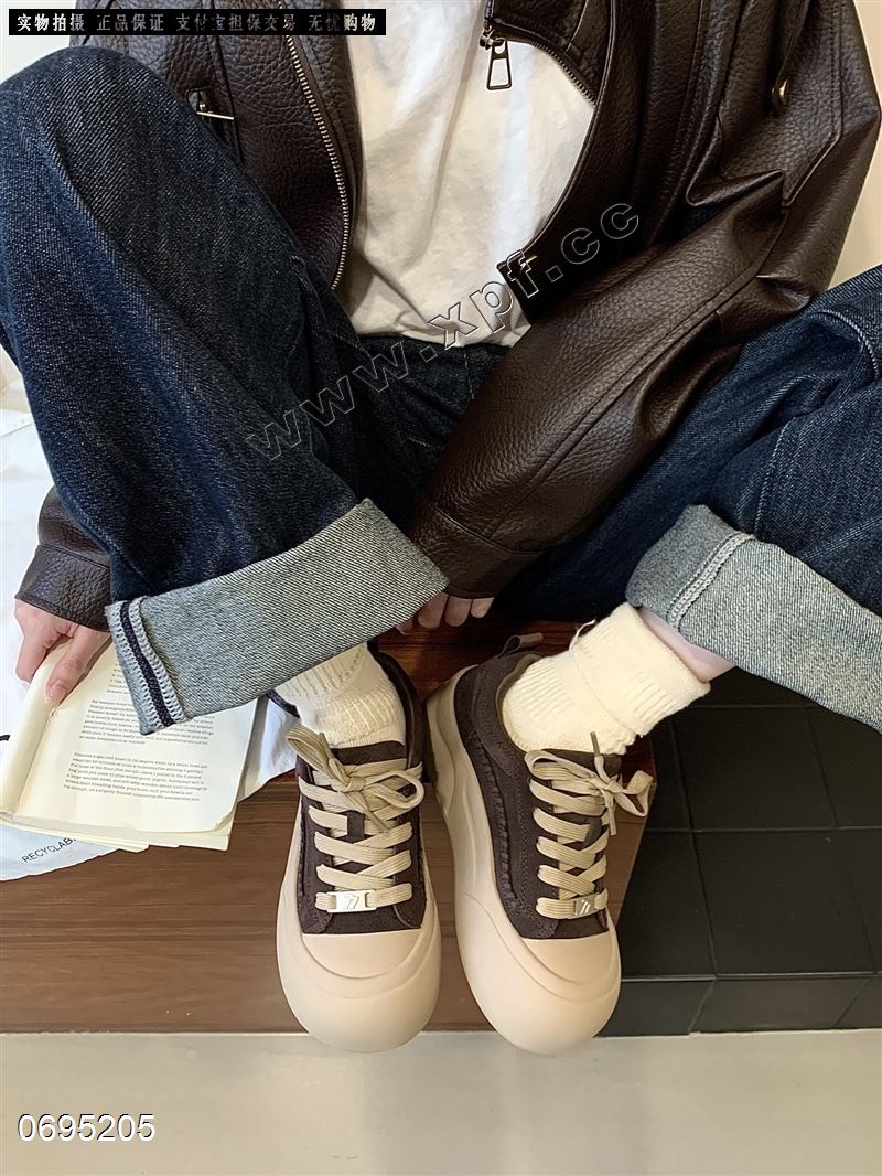 新韩系加绒真皮休闲板鞋 T-1989A