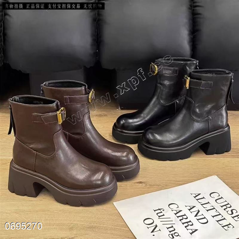 加绒短靴马丁靴