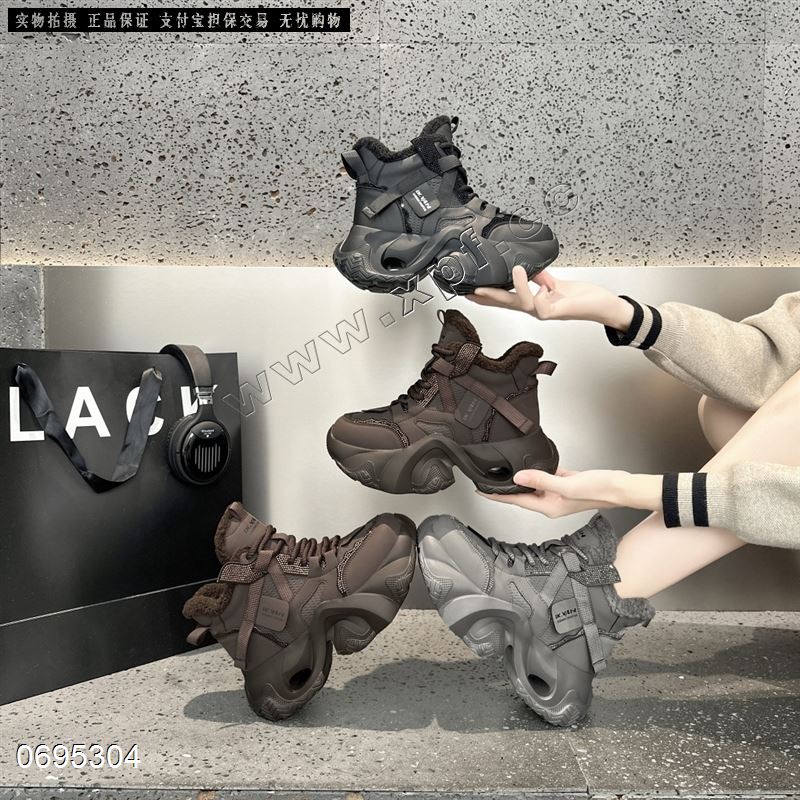 新款大棉厚底休闲鞋2590-6  跟高：6公分