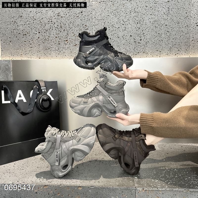 新款厚底高帮老爹鞋2591-5   跟高：6公分