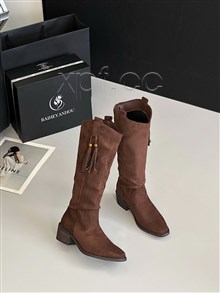 时尚高靴英伦风 美拉德流苏高筒靴