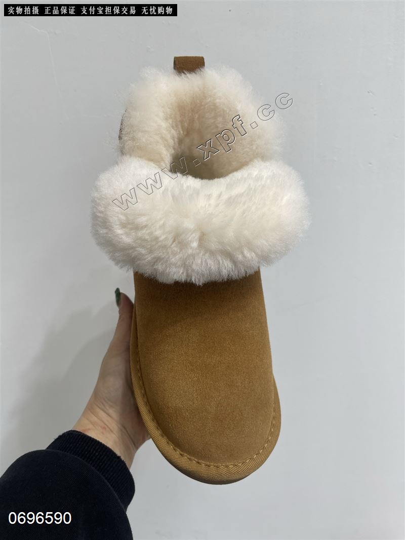 磨砂皮真毛雪地靴