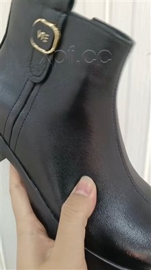 头层牛皮加棉短靴