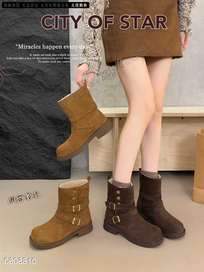 新款两穿堆堆靴加棉短靴26202-11