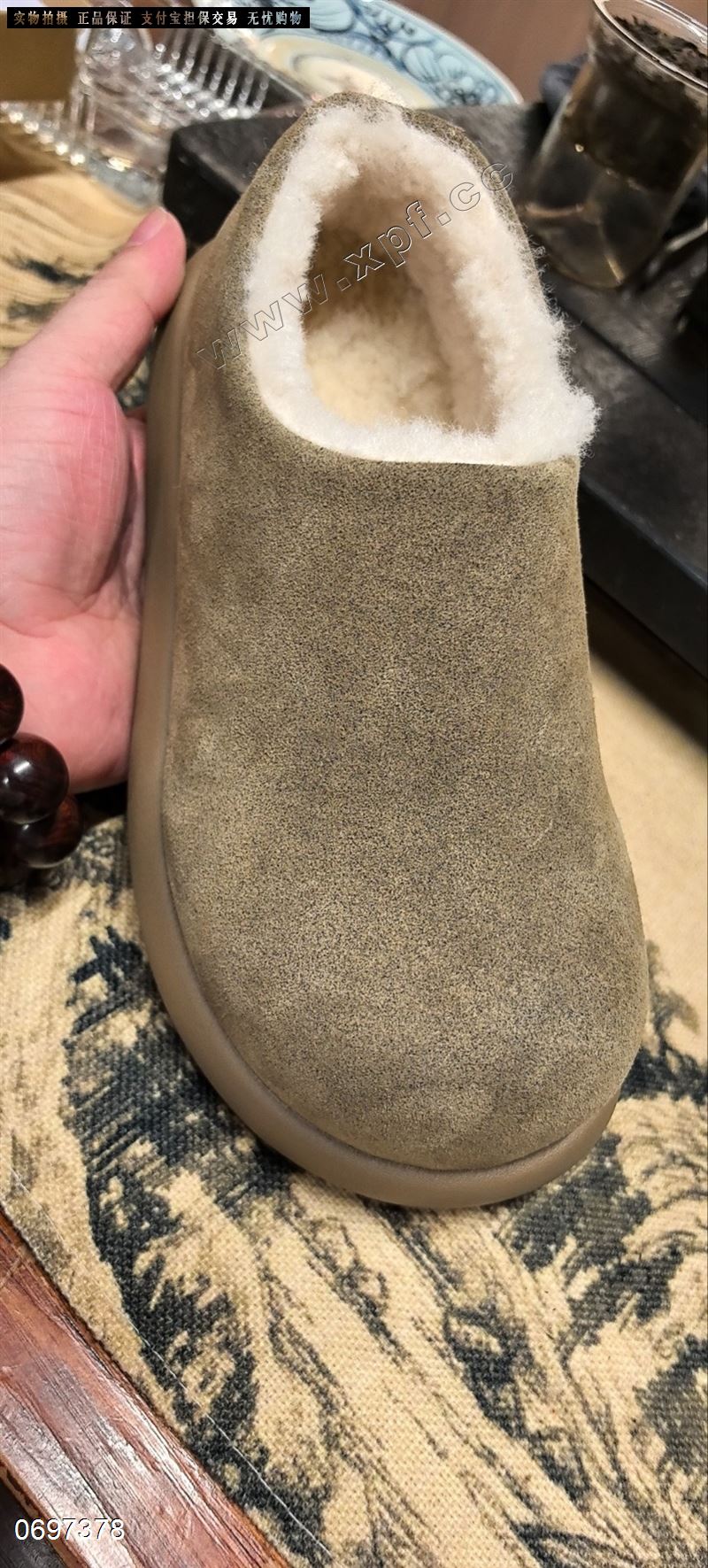 磨砂皮绒里棉鞋