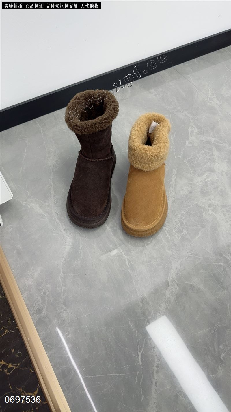 新款真皮真毛雪地靴