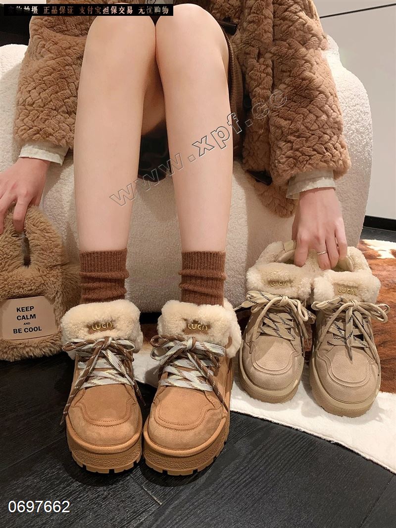 真皮真毛雪地靴