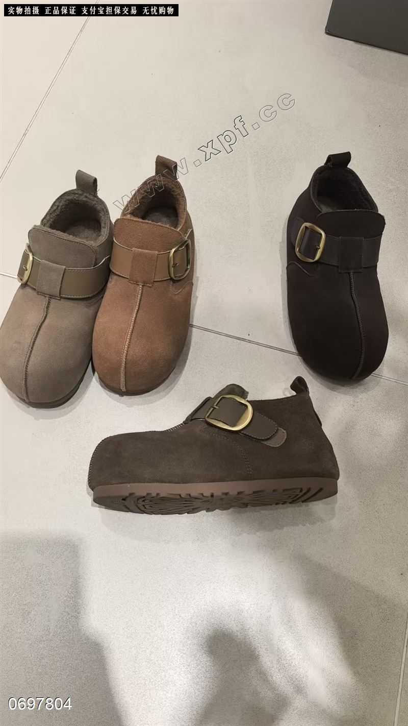 加棉磨砂皮博肯鞋