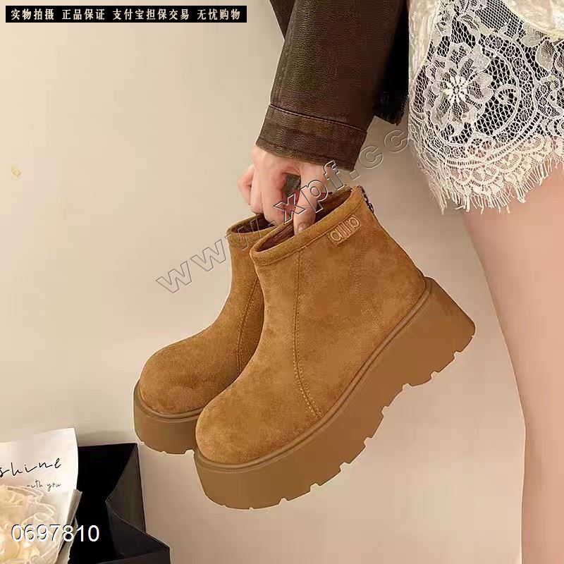 滨恋  勃肯加绒厚底